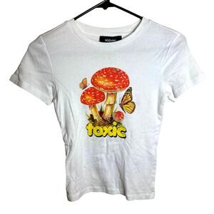 New Girl Order Toxic Mushroom Tee NWT Size UK 8 (US Small)